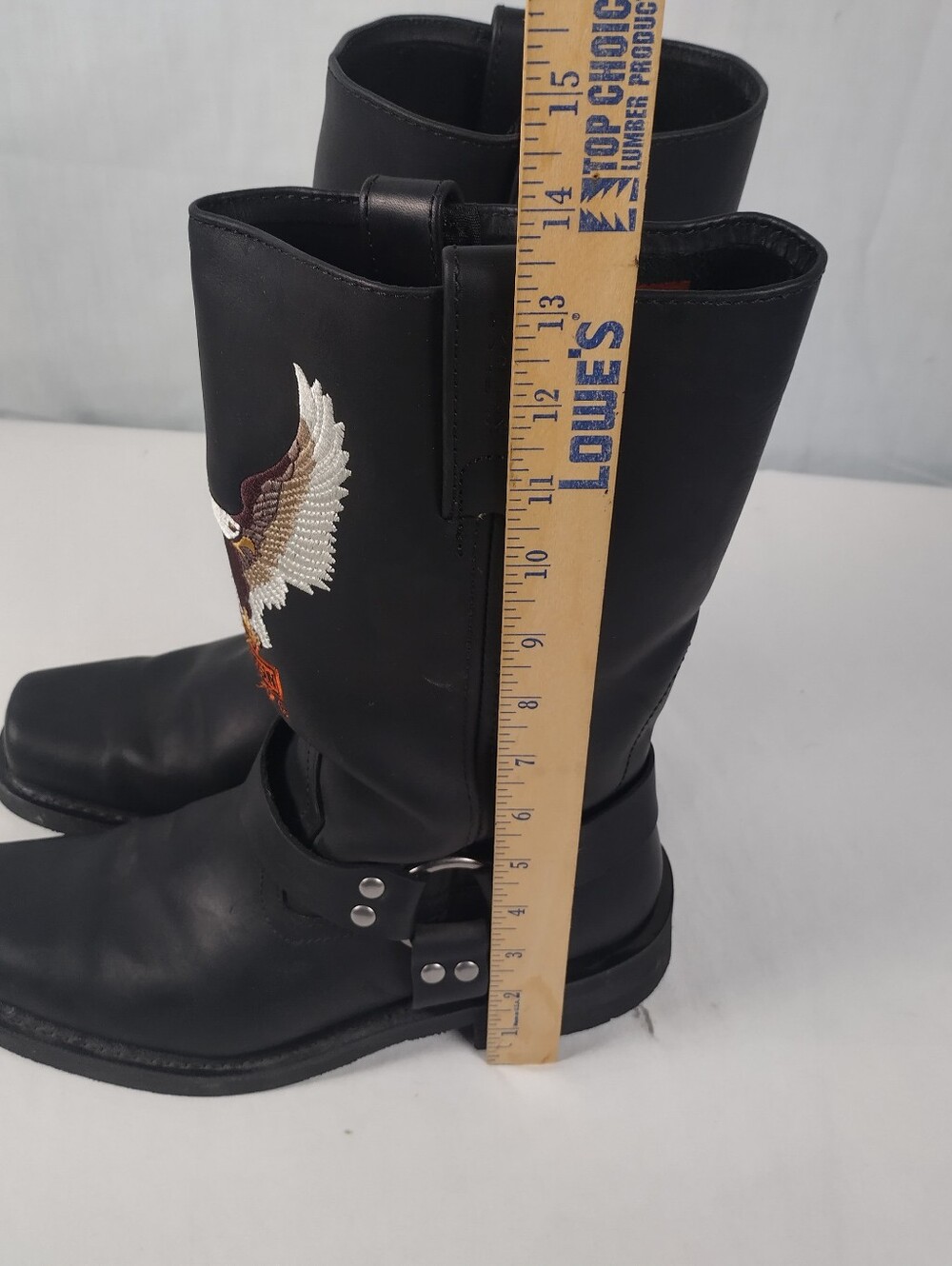 Harley Davidson Men's Size 10 Eagle Harness Leather Biker Boots Black D93216 - Picture 16 of 16